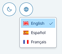 Language and theme controls